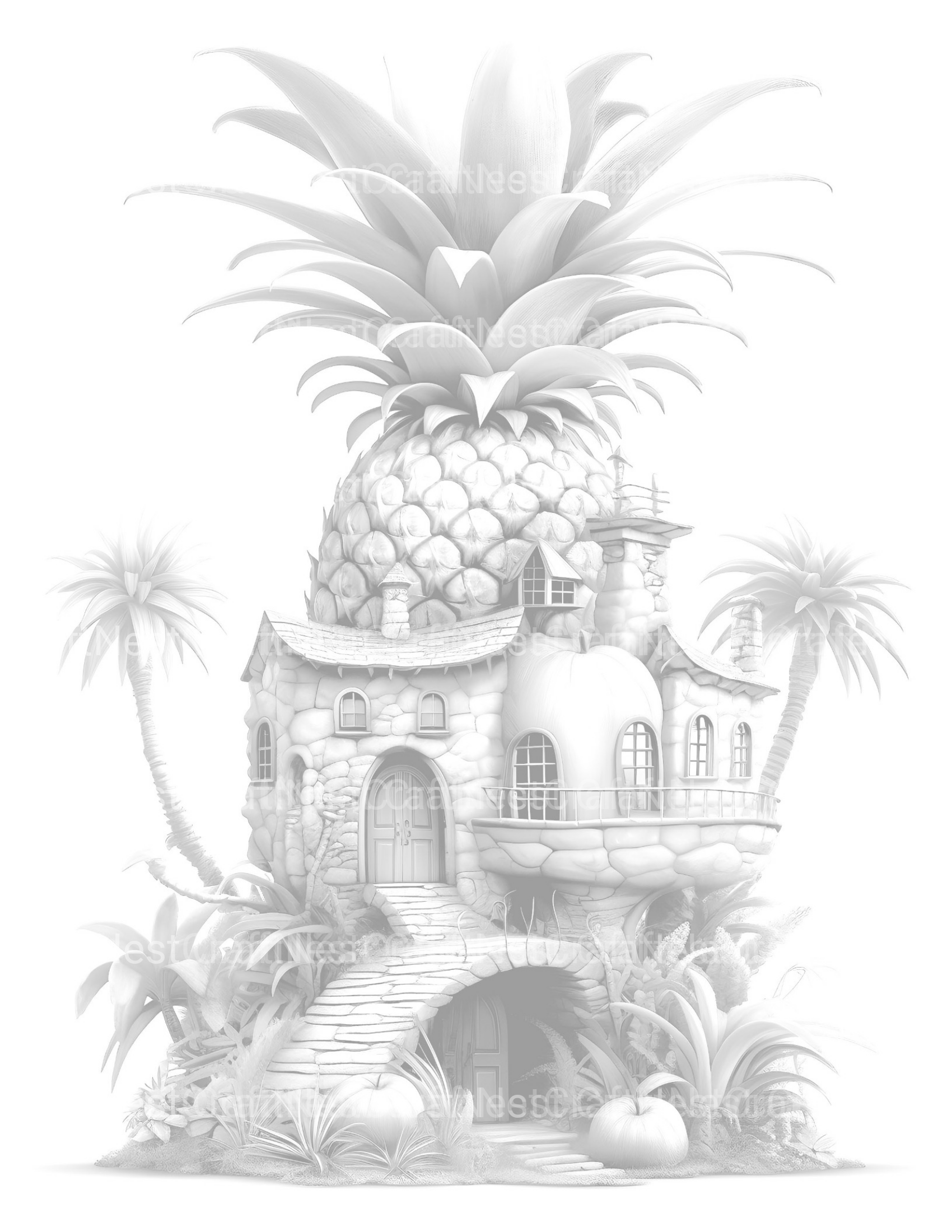 Fairy House Coloring Book - CraftNest - Digital Crafting and Art