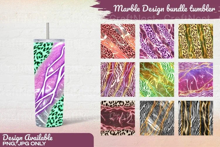 Marble Designs Tumbler - CraftNest - Digital Crafting and Art