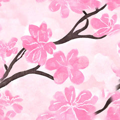 Sakura Blossom Seamless Digital Paper - CraftNest - Digital Crafting and Art