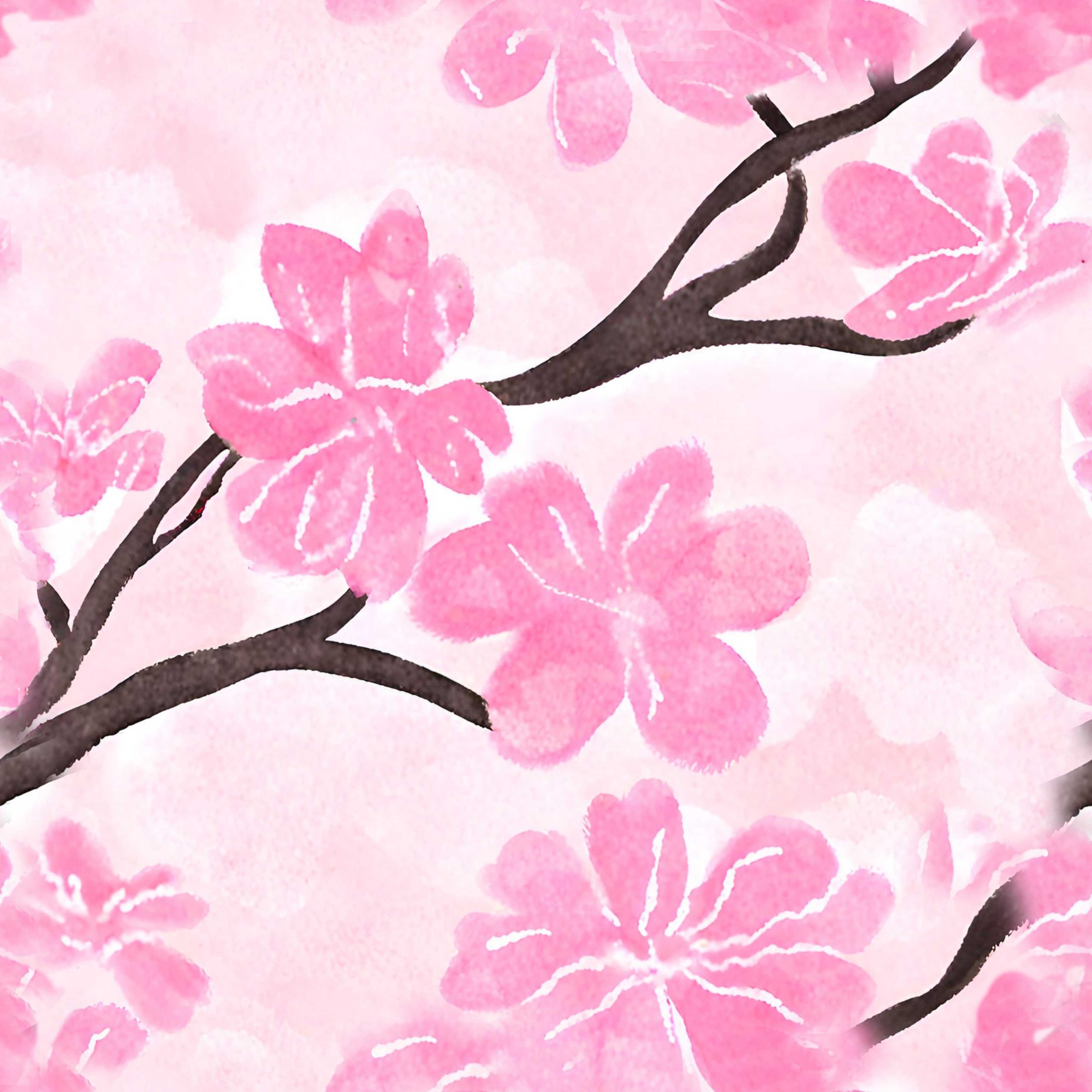 Sakura Blossom Seamless Digital Paper - CraftNest - Digital Crafting and Art