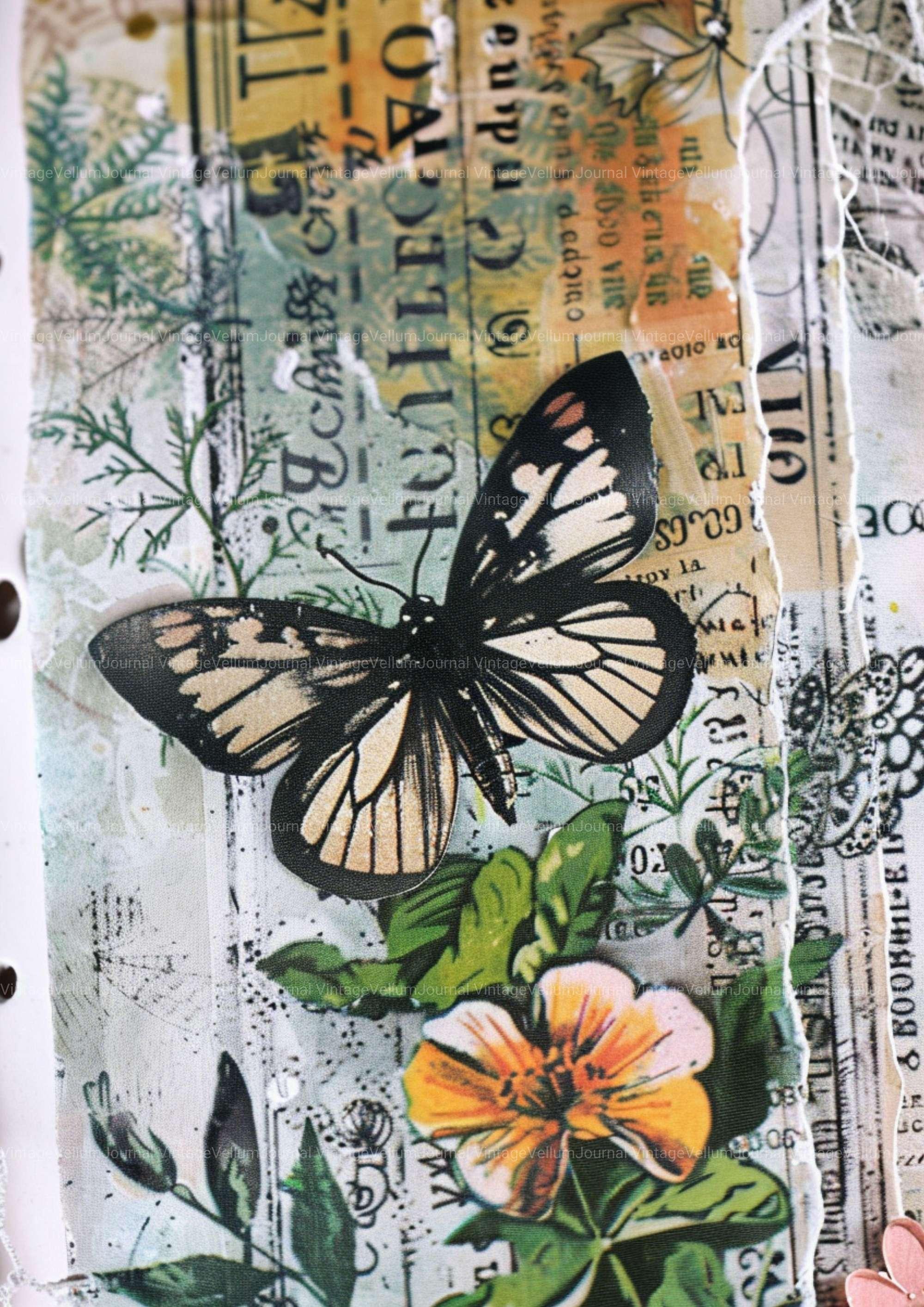 Floral Tapestry Junk Journal Pages - CraftNest - Digital Crafting and Art