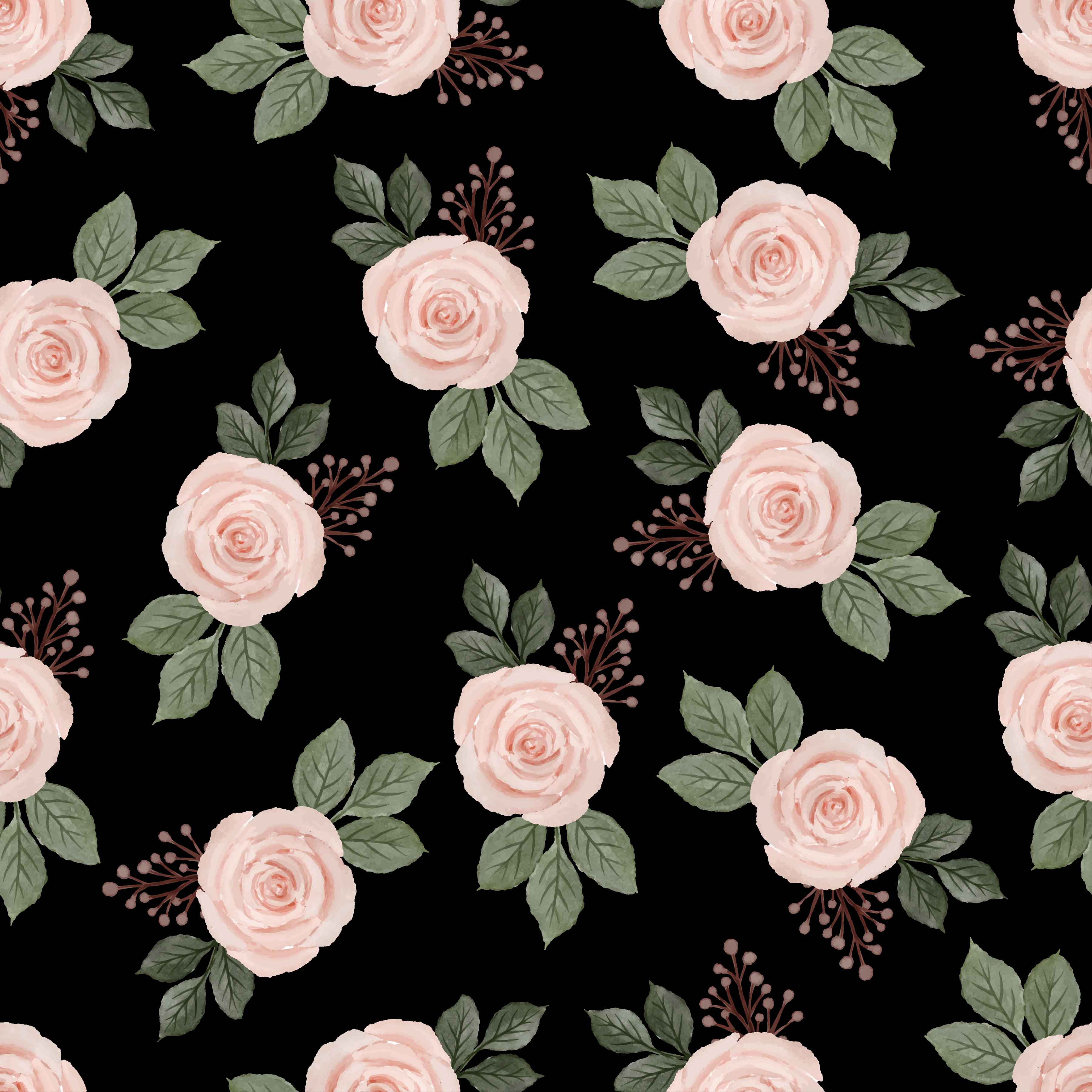 Peach Blossom Seamless Digital Paper - CraftNest - Digital Crafting and Art