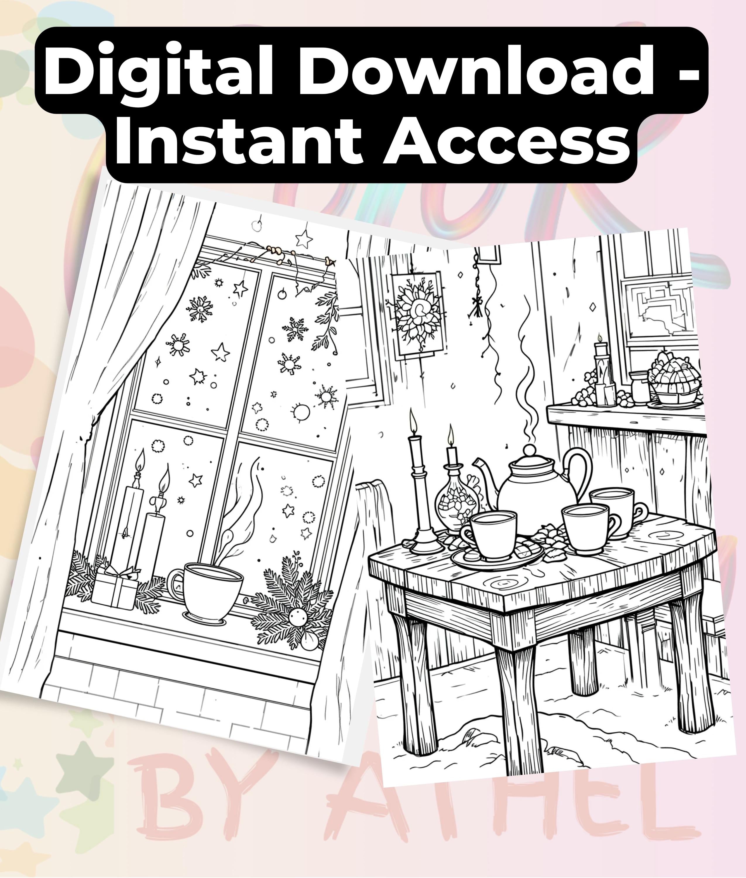 Cozy Winter Coloring Books Bundle