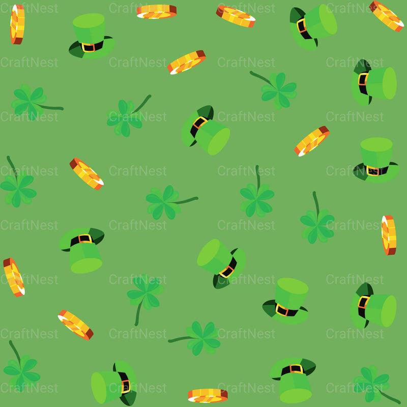 St. Patrick's Day Seamless Digital Paper - CraftNest - Digital Crafting and Art