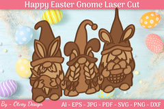 Easter Gnome Laser Cut SVG Bundle 2 - CraftNest - Digital Crafting and Art