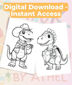Dinosaur Coloring Books Bundle - CraftNest - Digital Crafting and Art