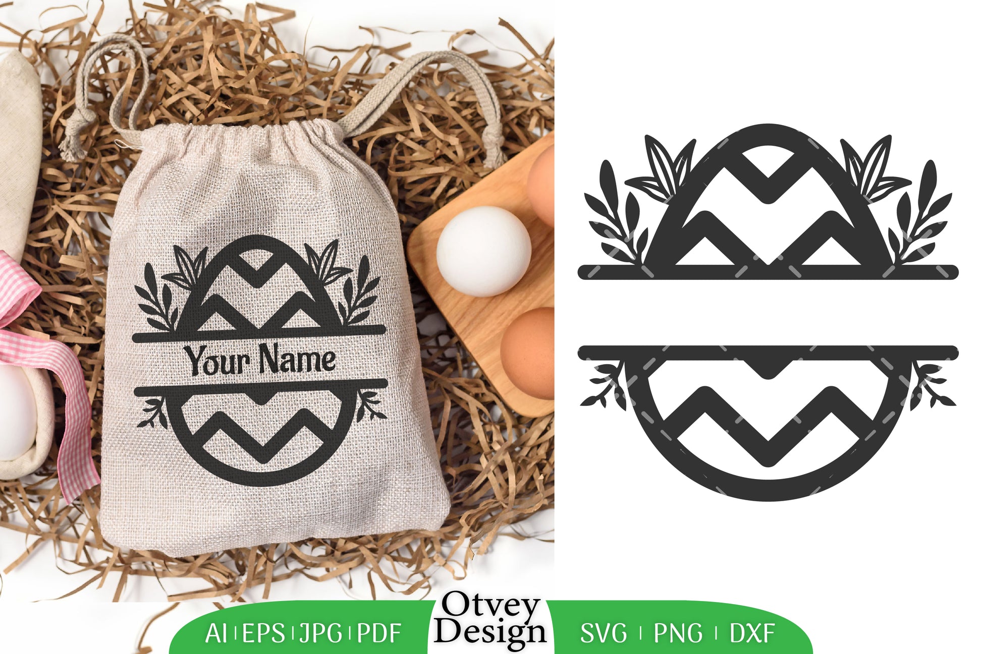 Easter Egg Split SVG Bundle 2 - CraftNest - Digital Crafting and Art