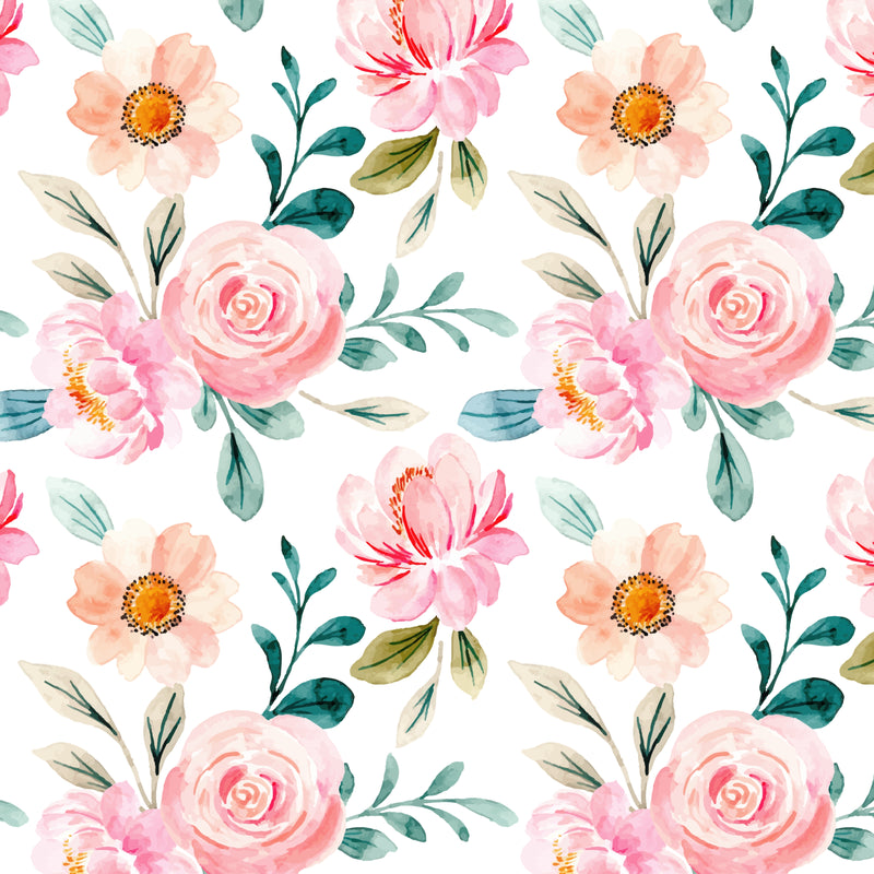 Cottage Chic Flower Seamless Digital Paper - CraftNest - Digital Crafting and Art