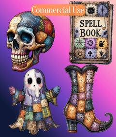 Halloween Patchwork Clipart Bundle - CraftNest - Digital Crafting and Art