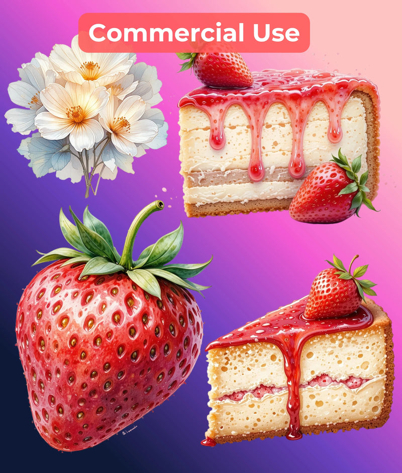 Strawberry Clipart Bundle - CraftNest - Digital Crafting and Art