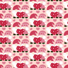 Valentines Day Gnome Seamless Digital Paper - CraftNest - Digital Crafting and Art
