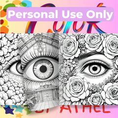 Fantasy Eyes Coloring Book Bundle - CraftNest - Digital Crafting and Art