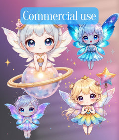 Kawaii Baby Celestial Fairy Clipart Bundle - CraftNest - Digital Crafting and Art