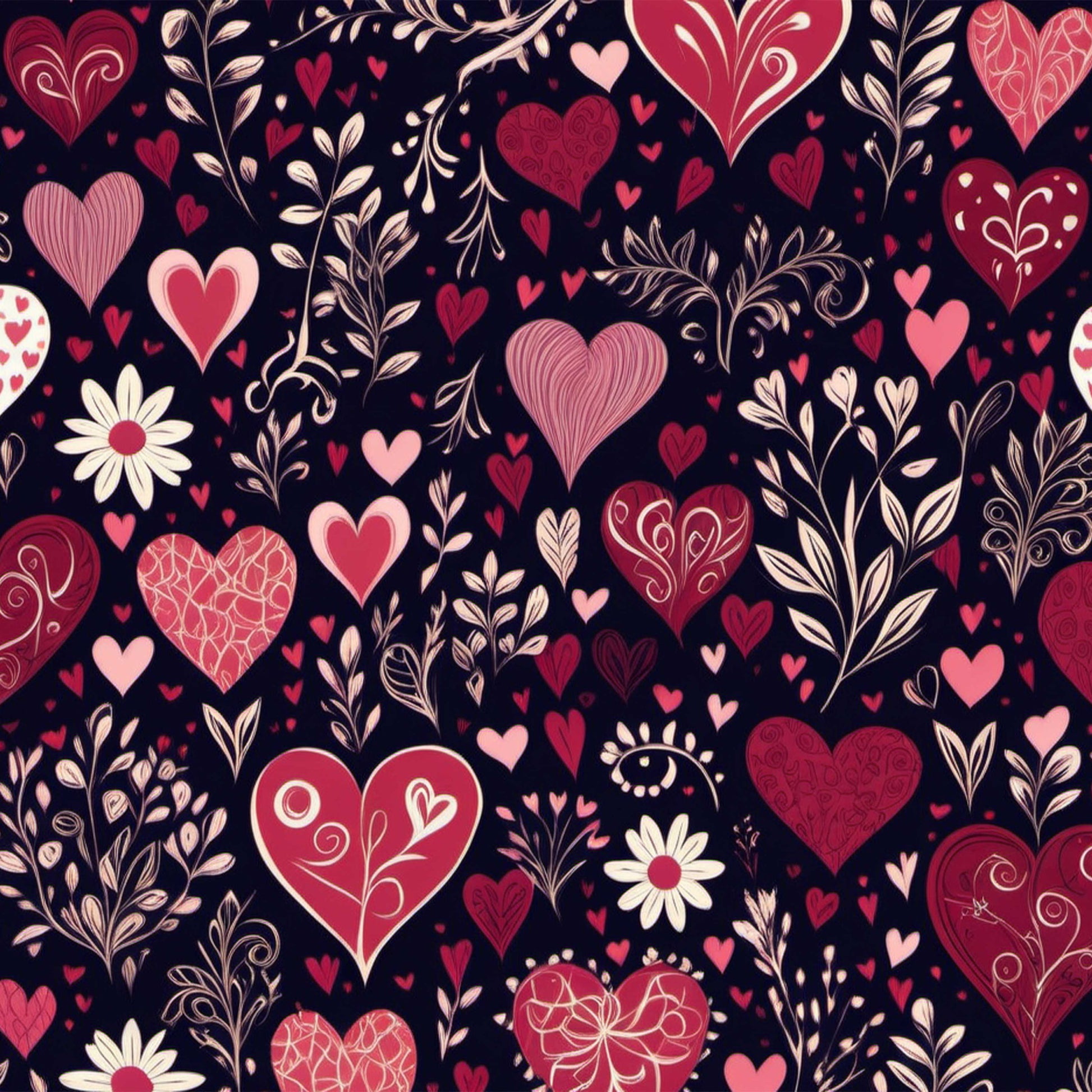 Valentine Heart Pink Seamless Digital Paper - CraftNest - Digital Crafting and Art