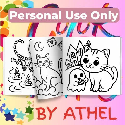 Halloween Cats Coloring Book Bundle - CraftNest - Digital Crafting and Art