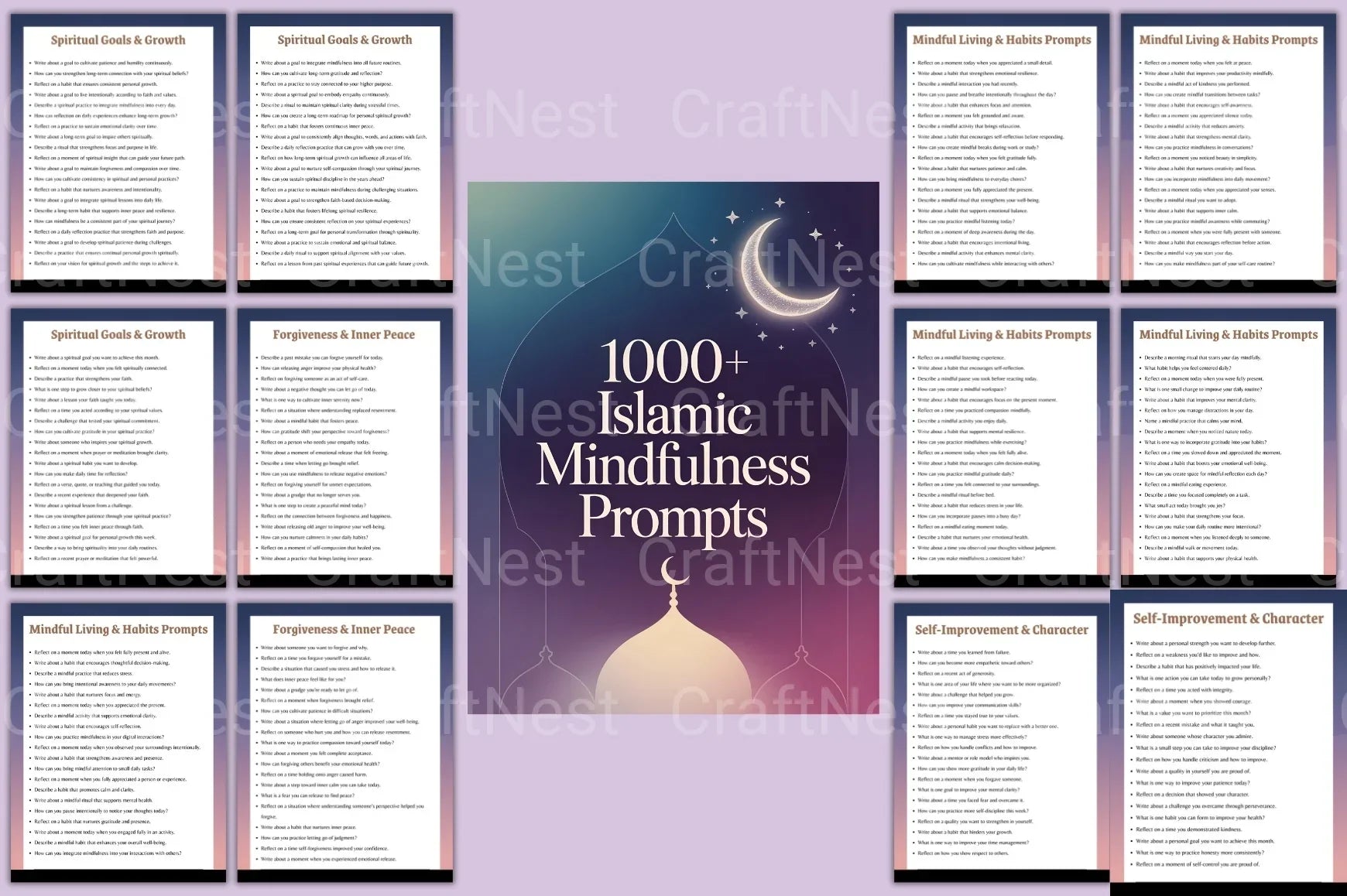 Islamic Mindfulness Prompts for Spiritual Growth - CraftNest - Digital Crafting and Art