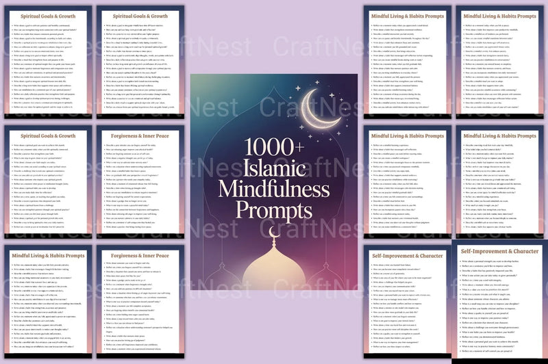 Islamic Mindfulness Prompts for Spiritual Growth - CraftNest - Digital Crafting and Art
