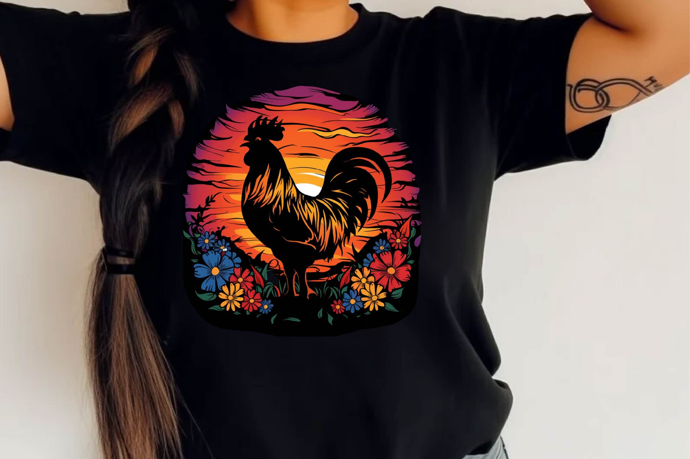 Retro Rooster Chicken Design Clipart Bundle - CraftNest - Digital Crafting and Art