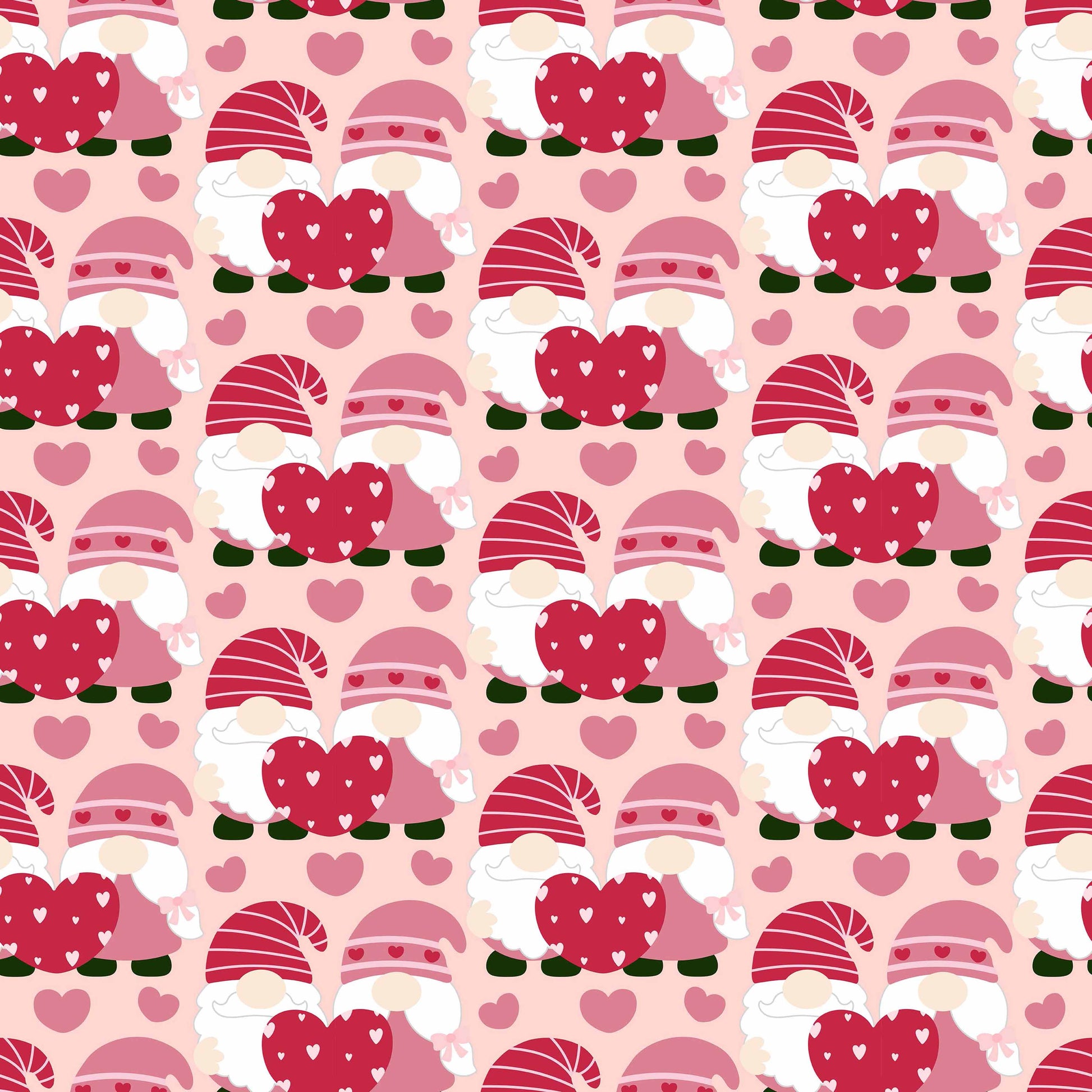 Valentines Day Gnome Seamless Digital Paper - CraftNest - Digital Crafting and Art