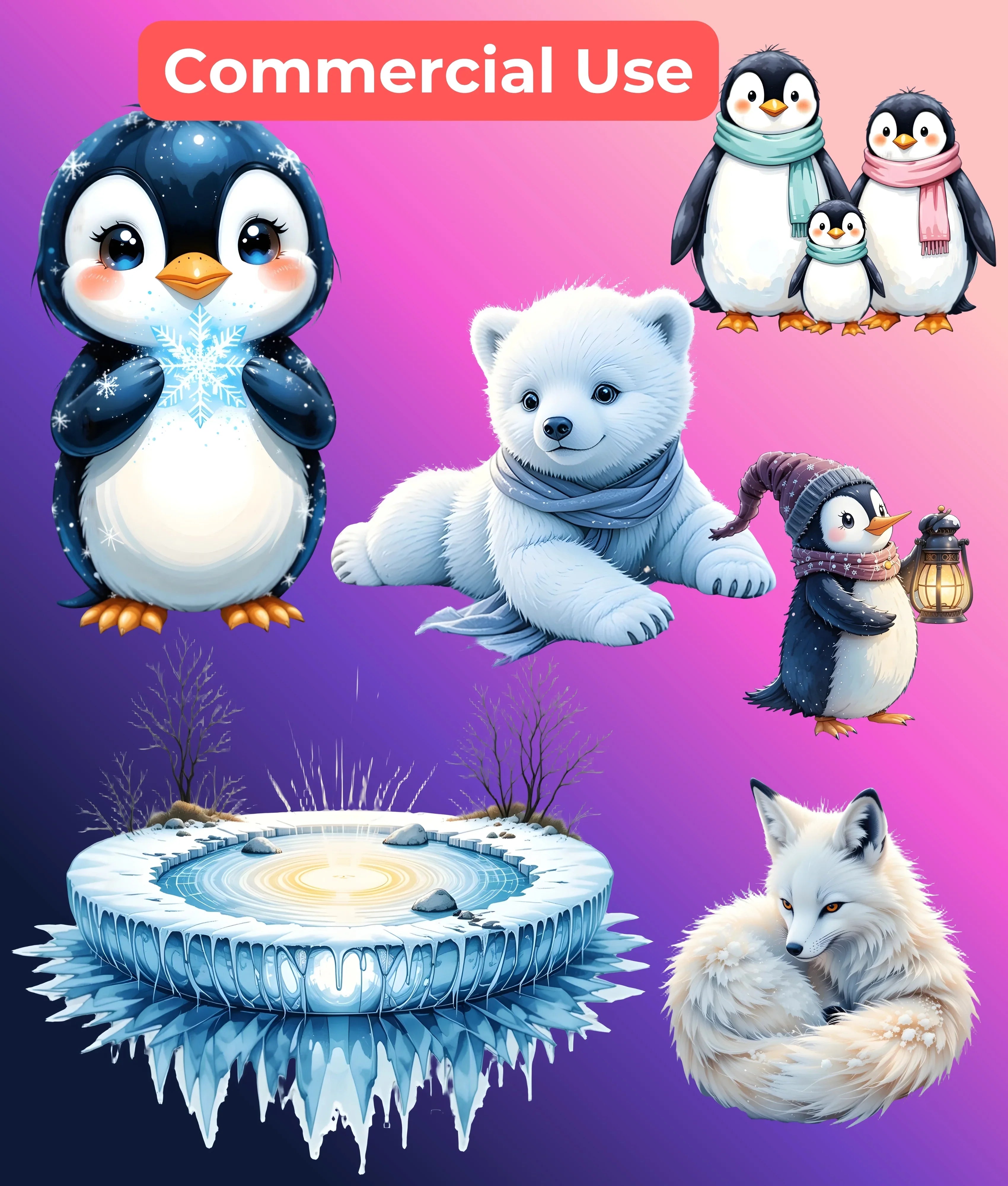 Ethereal Winter Elements Clipart Bundle - CraftNest - Digital Crafting and Art