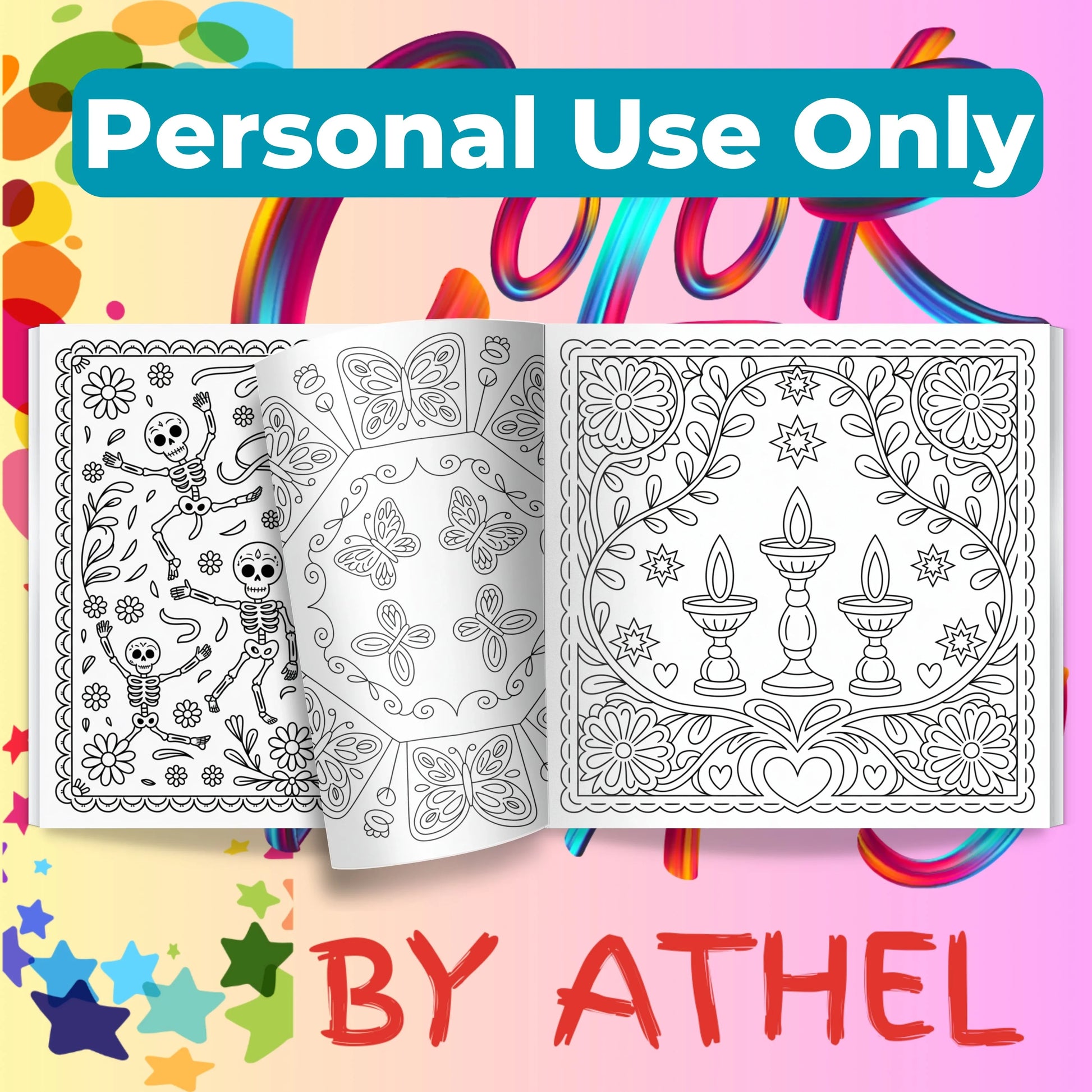 Papel Picado Coloring Books Bundle - CraftNest - Digital Crafting and Art