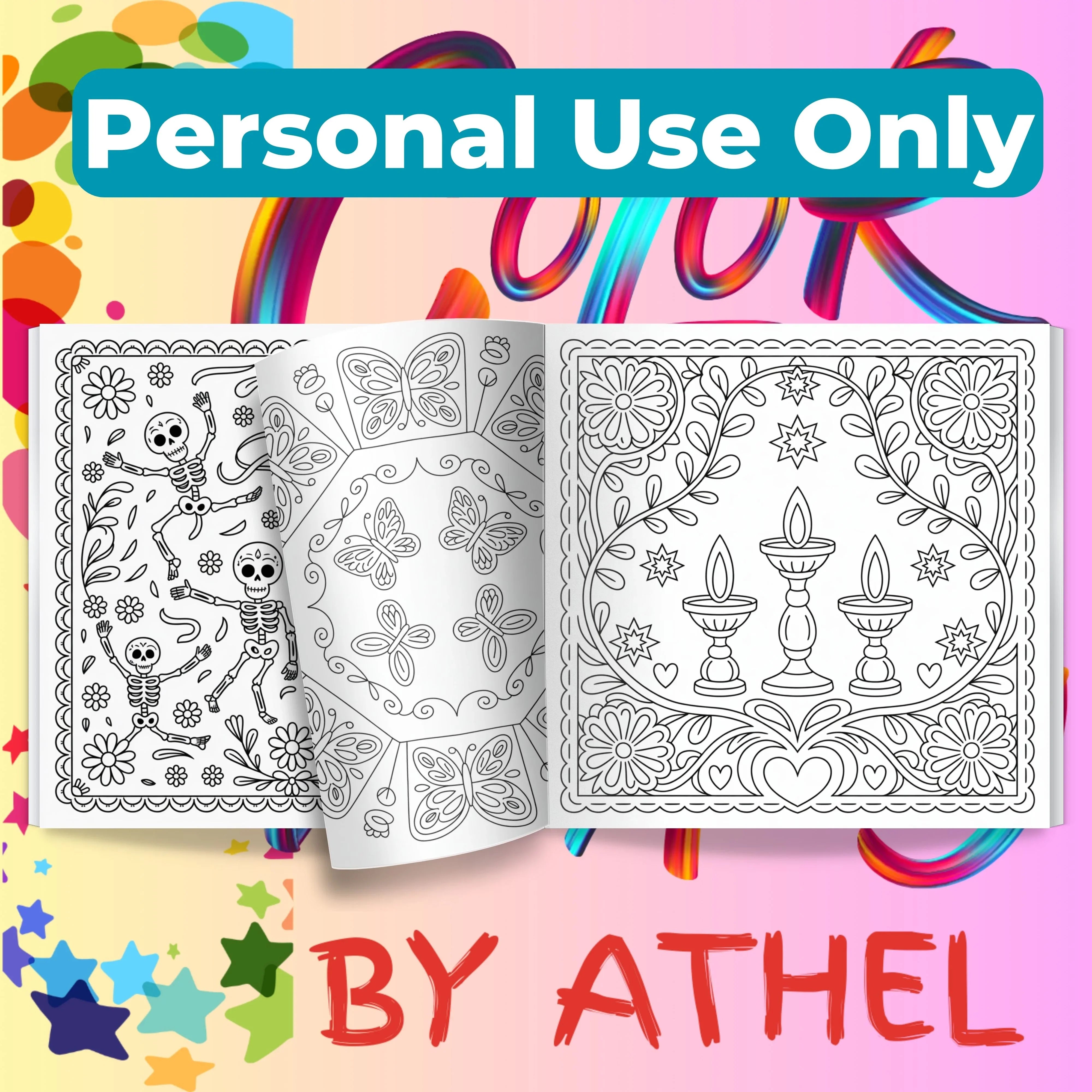 Papel Picado Coloring Books Bundle - CraftNest - Digital Crafting and Art