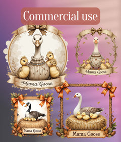 MAMA Goose Clipart Bundle - CraftNest - Digital Crafting and Art