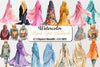 Hijab Girl Backside Clipart Bundle