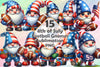 Adorable American Football Gnomes Clipart Bundle 4