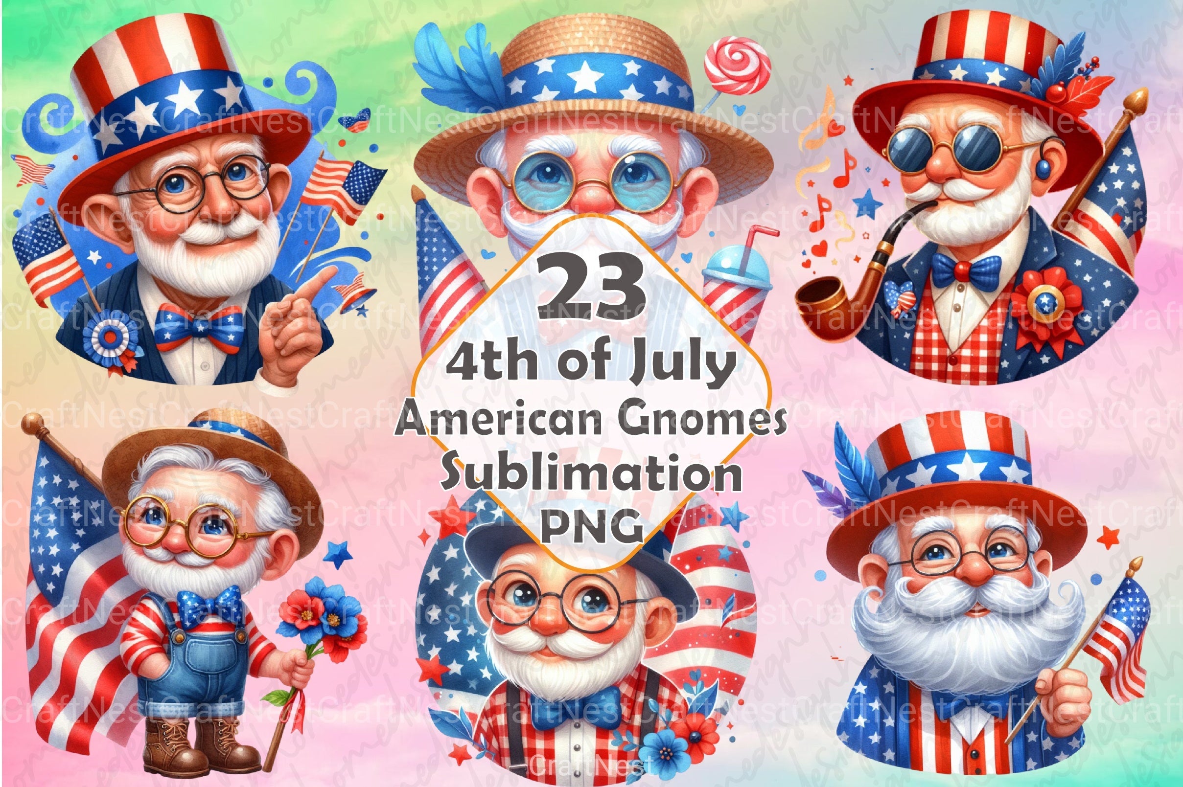 4th of July Clipart Bundle 18 - CraftNest - Digital Crafting and Art