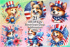 4th of July Dog Clipart Bundle 3