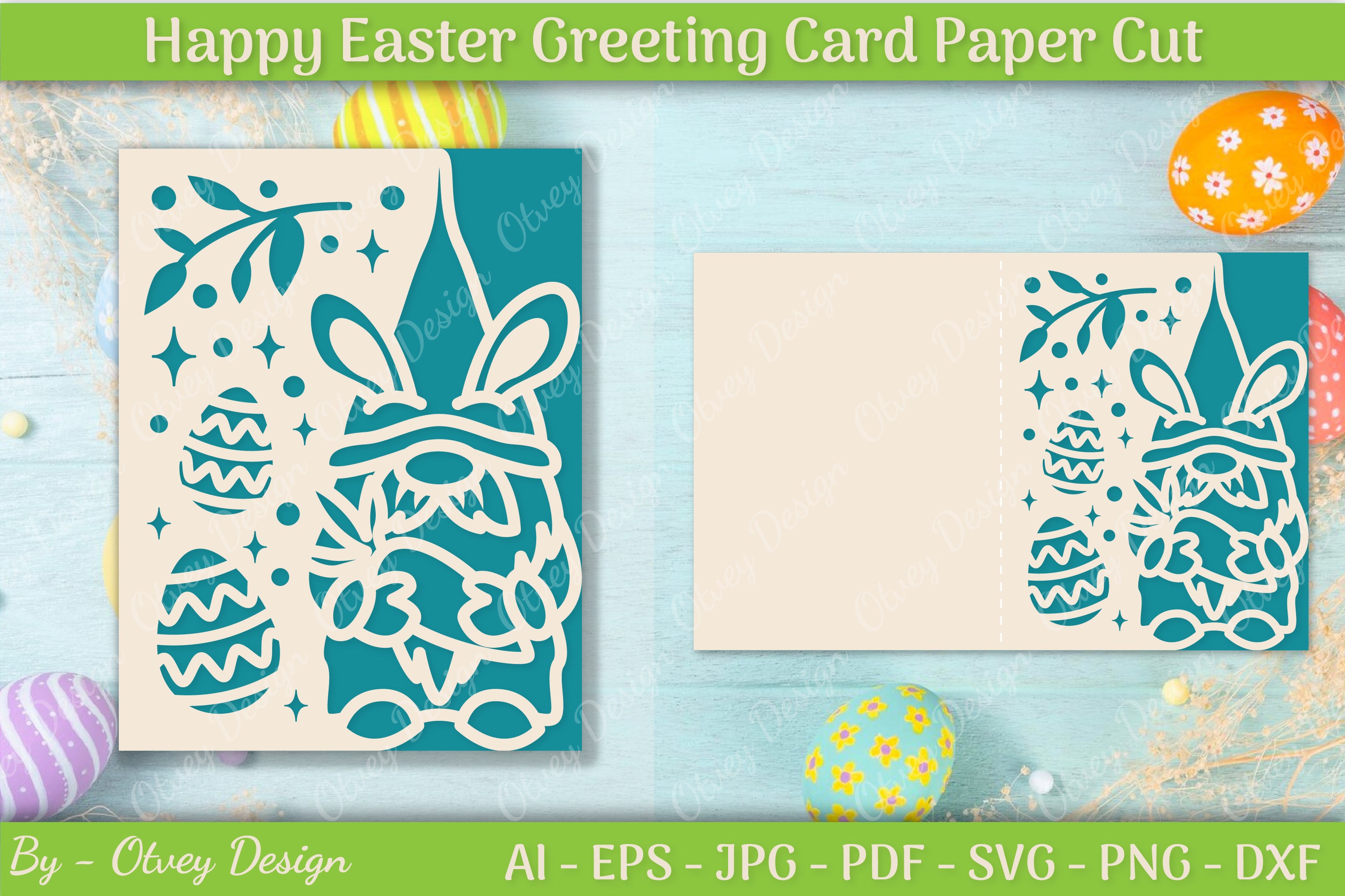 Easter Greeting Card SVG Bundle 3 - CraftNest - Digital Crafting and Art