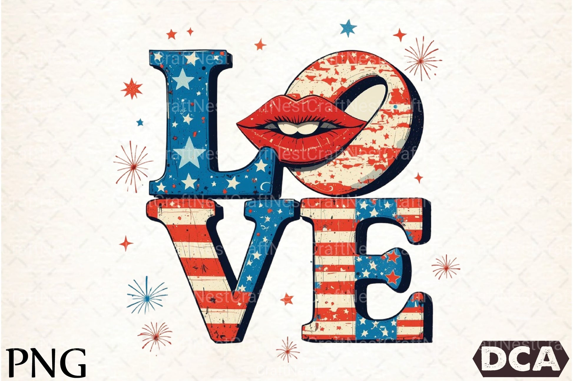 4th of July Love Clipart Bundle 1 - CraftNest - Digital Crafting and Art