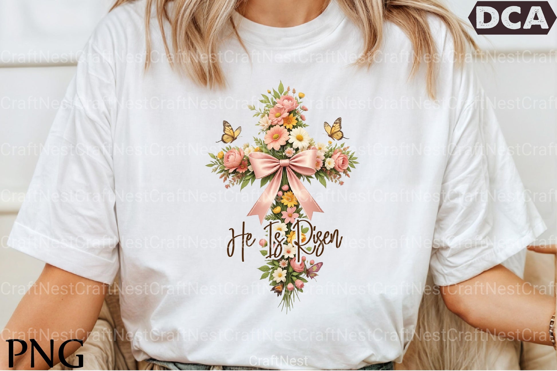 He Is Risen: Floral Christian Cross Clipart Bundle - CraftNest - Digital Crafting and Art