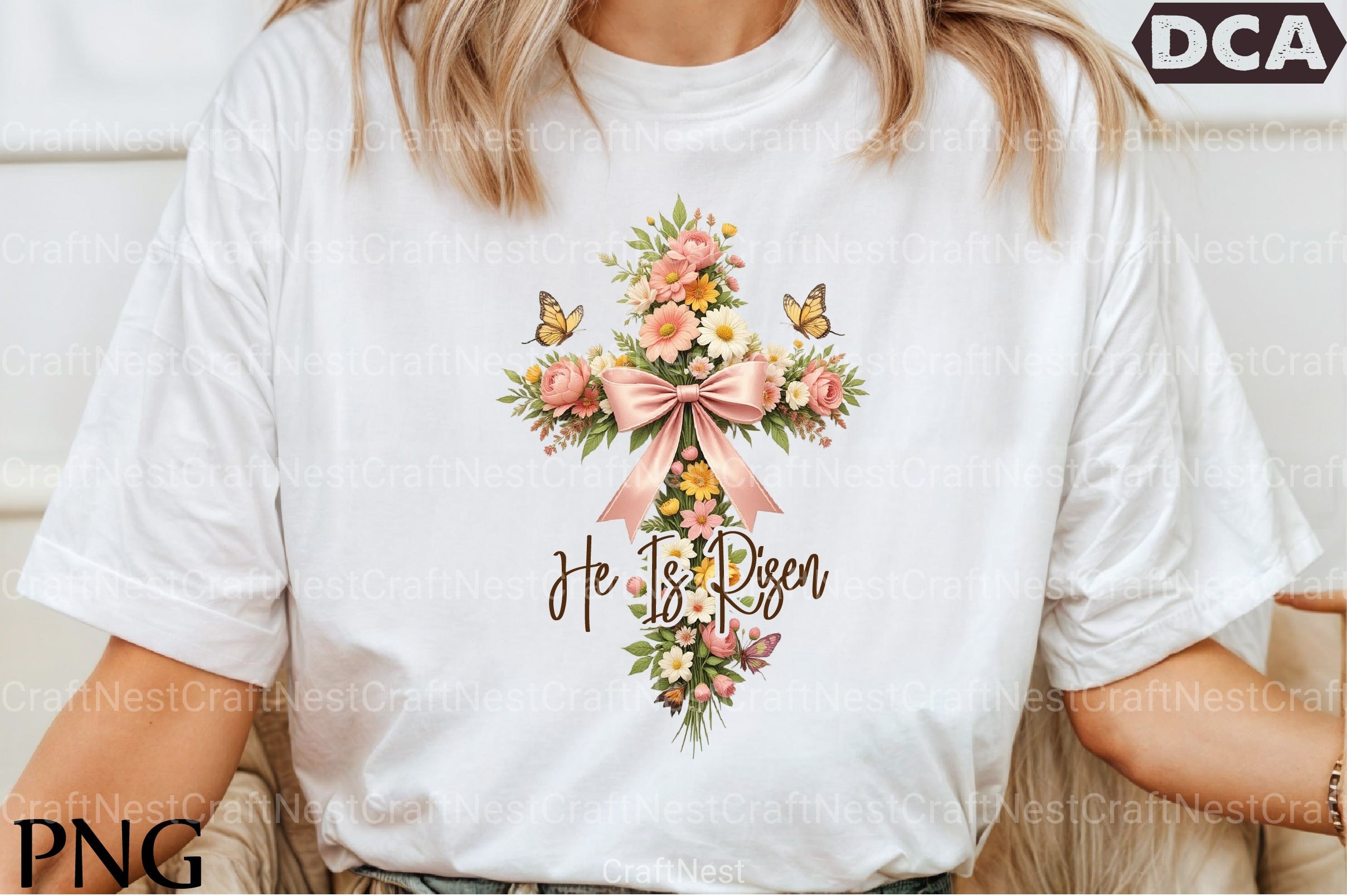 He Is Risen: Floral Christian Cross Clipart Bundle - CraftNest - Digital Crafting and Art