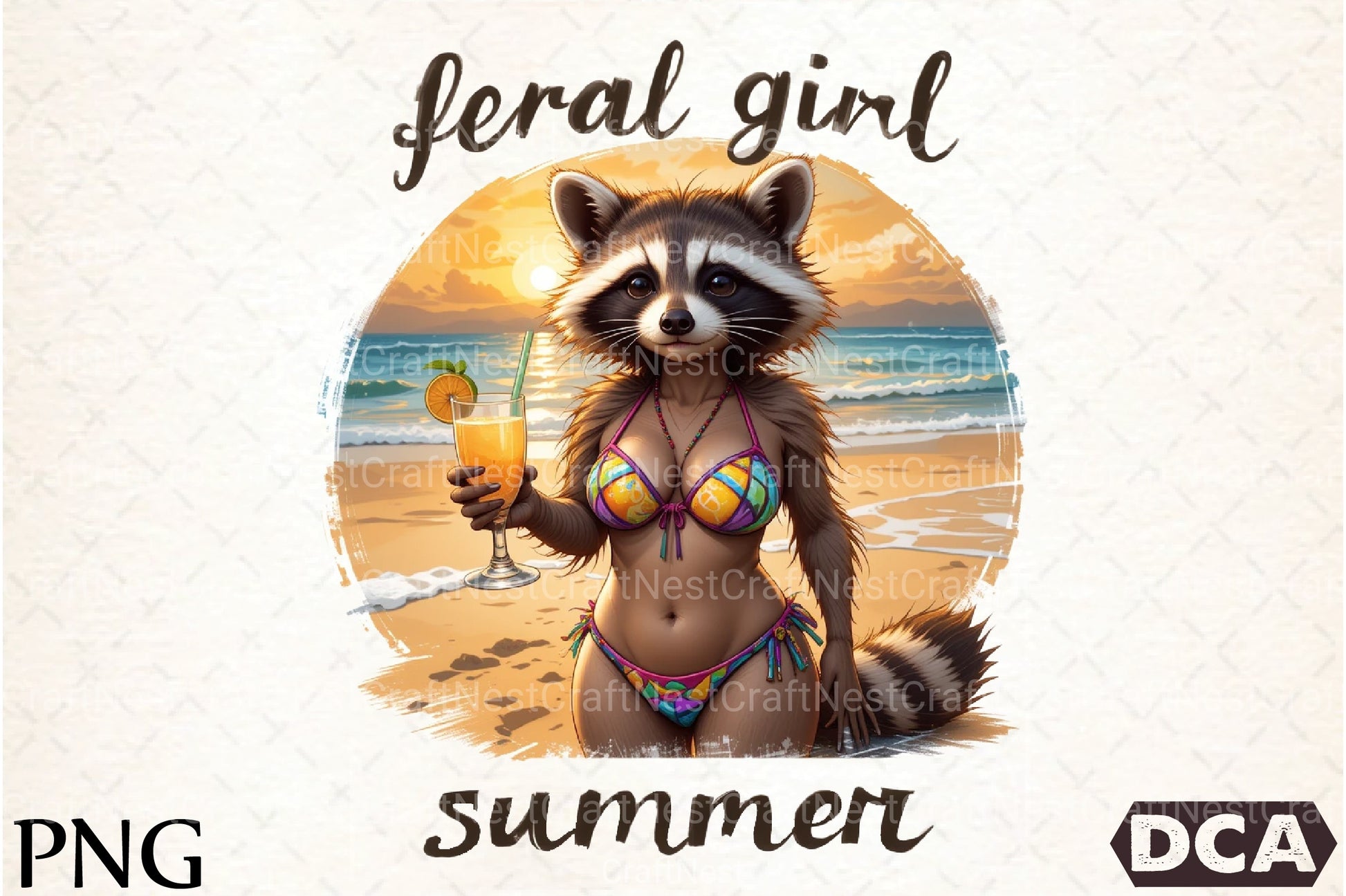 Feral Girl Summer Clipart Bundle - CraftNest - Digital Crafting and Art