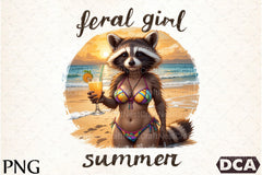 Feral Girl Summer Clipart Bundle - CraftNest - Digital Crafting and Art