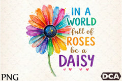In a World Full of Roses, Be a Daisy Clipart Bundle - CraftNest - Digital Crafting and Art
