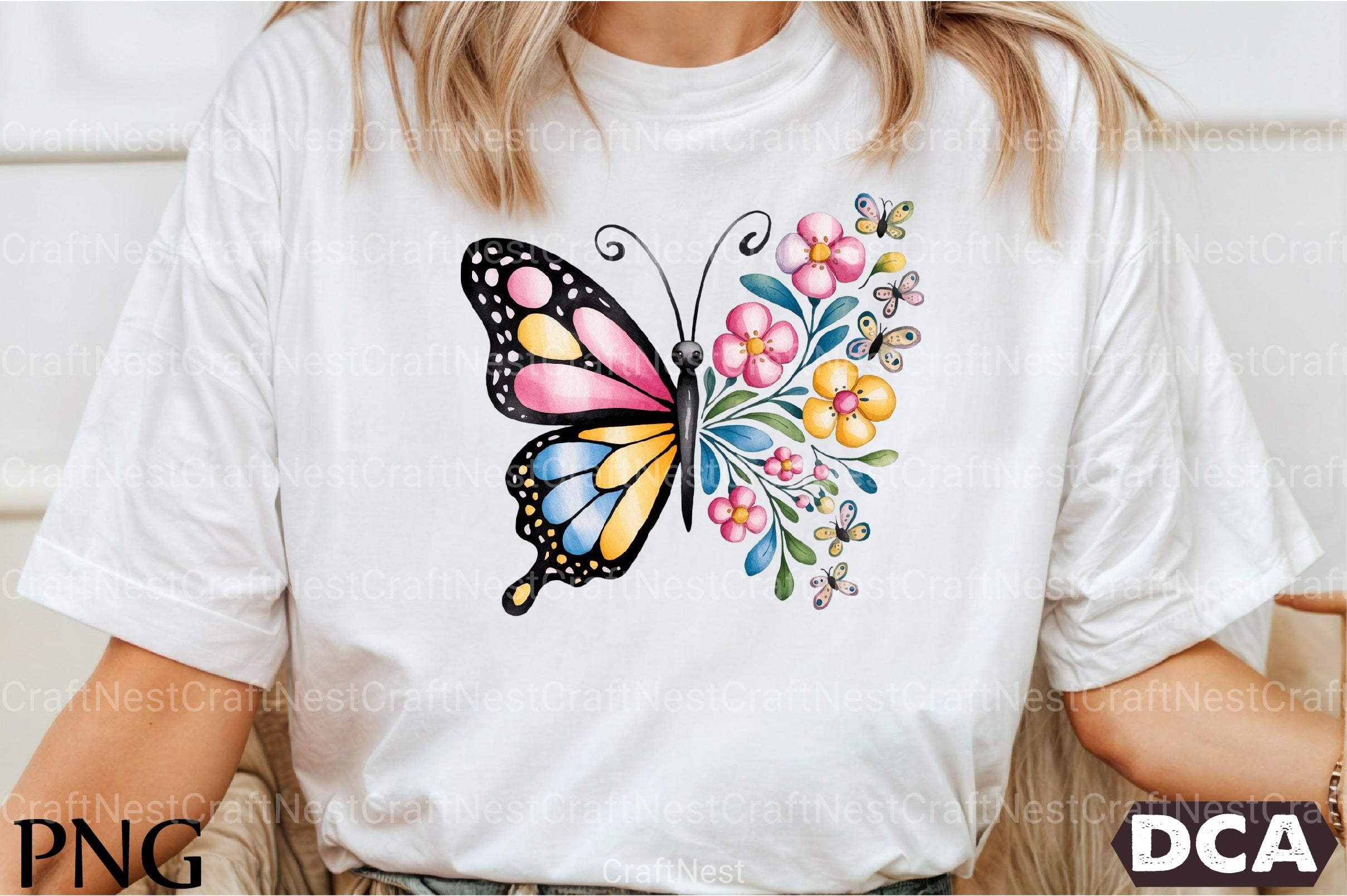 Floral Cute Butterfly Clipart Bundle - CraftNest - Digital Crafting and Art