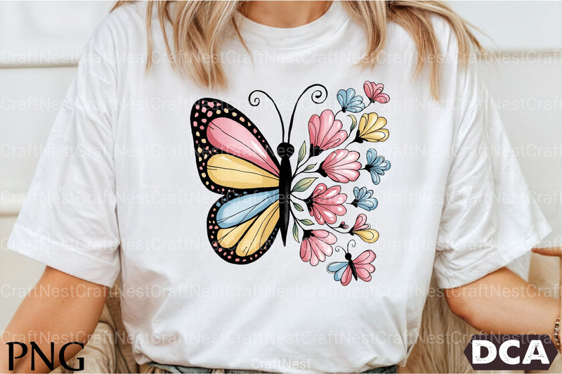 Floral Butterfly Clipart Bundle 2 - CraftNest - Digital Crafting and Art