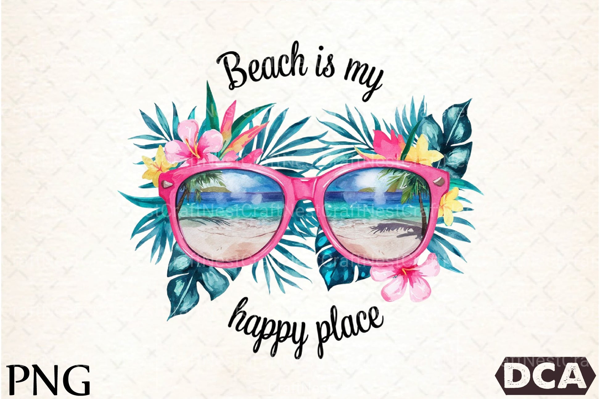 Beach Is My Happy Place Clipart Bundle - CraftNest - Digital Crafting and Art