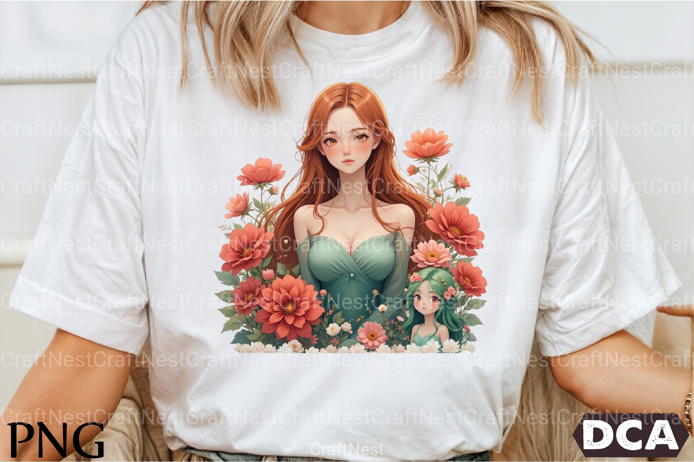 Floral Cute Girl Clipart Bundle - CraftNest - Digital Crafting and Art