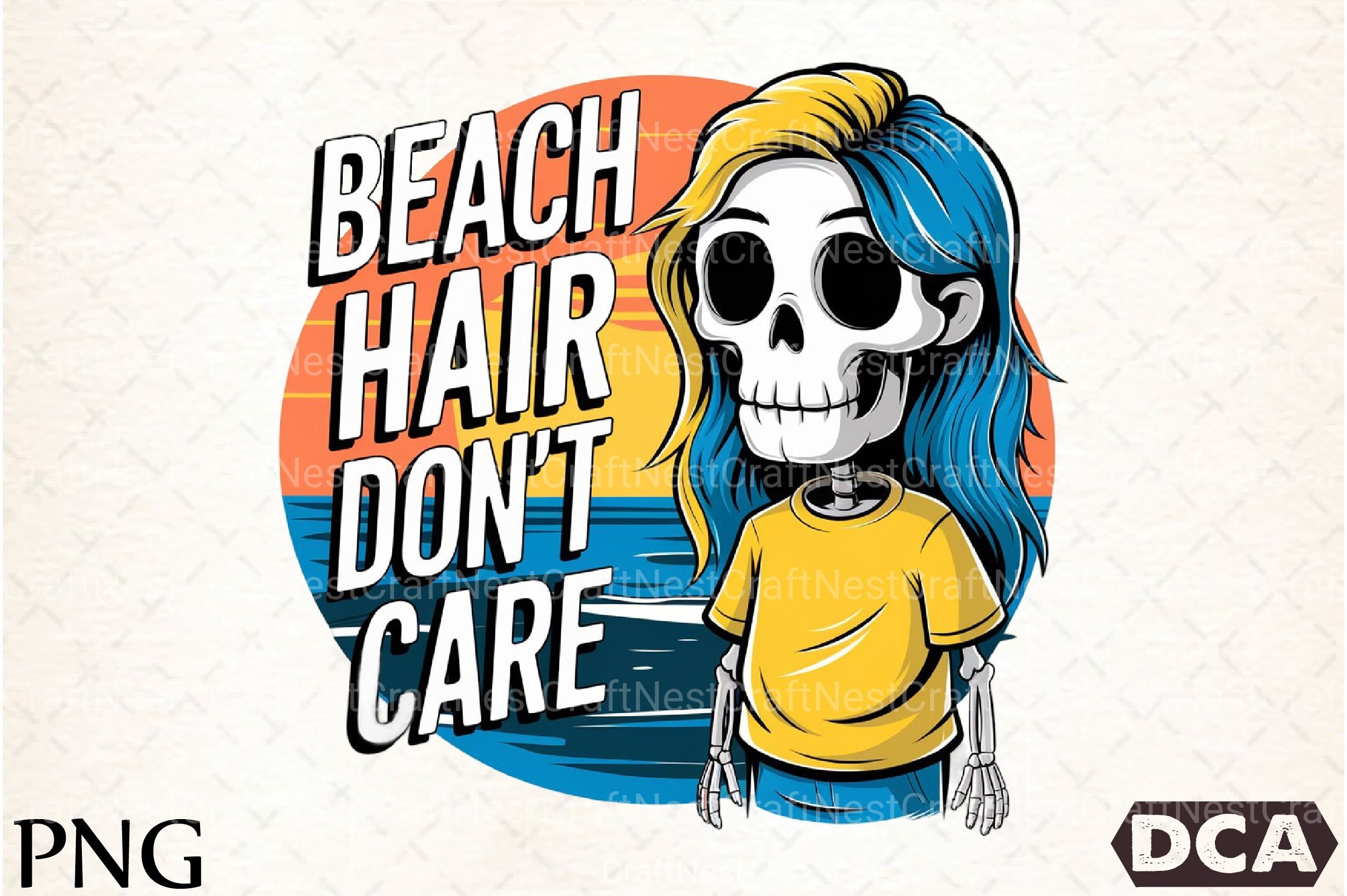 Beach Hair Don't Care Clipart Bundle 1 - CraftNest - Digital Crafting and Art