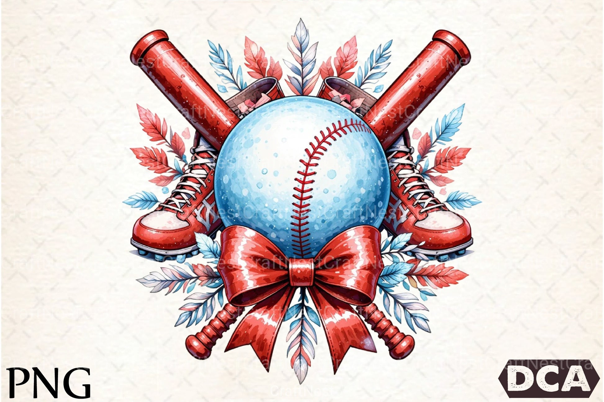 Baseball Clipart Bundle with Black Bow - CraftNest - Digital Crafting and Art