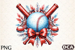 Baseball Clipart Bundle with Black Bow - CraftNest - Digital Crafting and Art