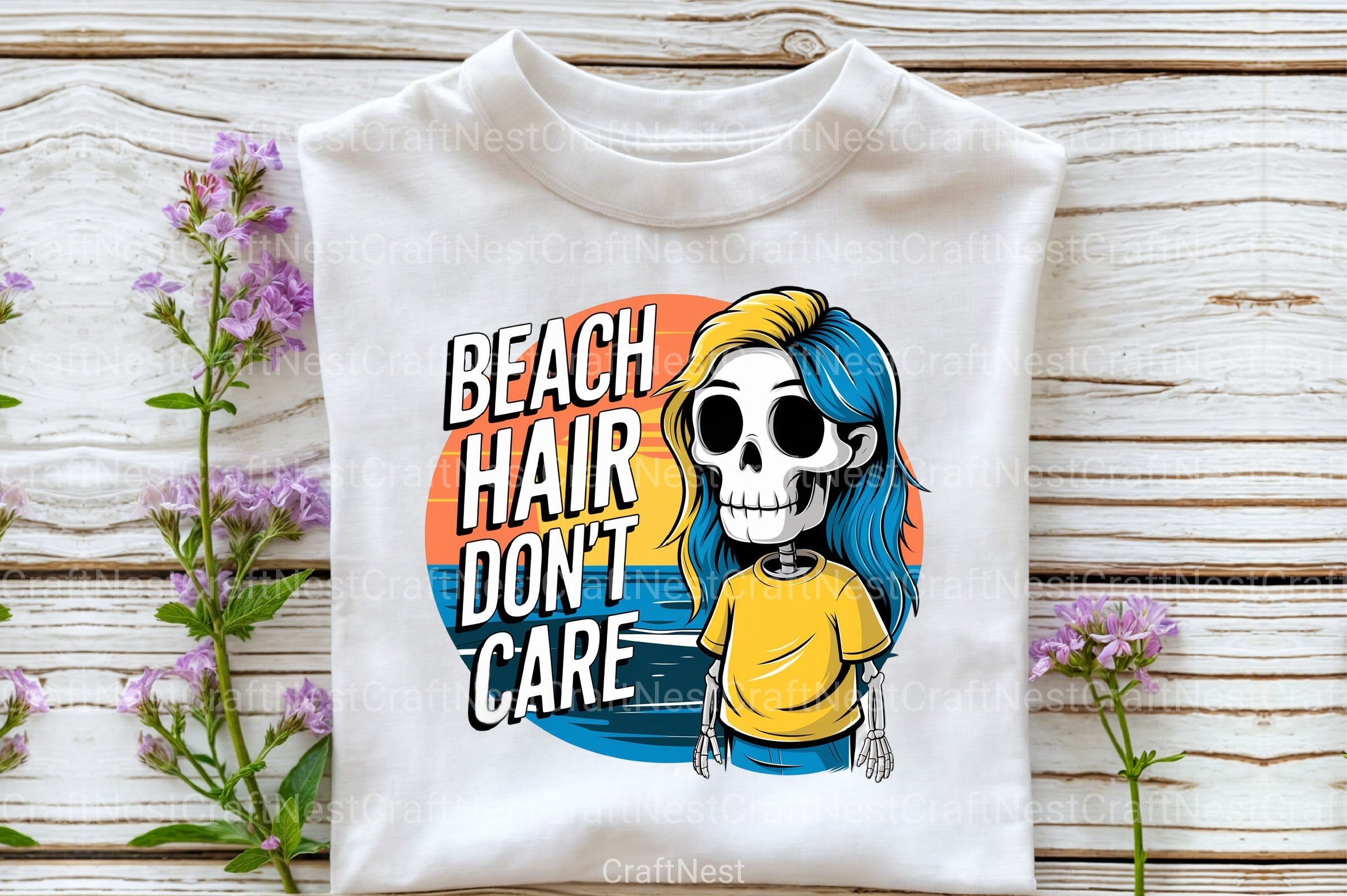Beach Hair Don't Care Clipart Bundle 1 - CraftNest - Digital Crafting and Art