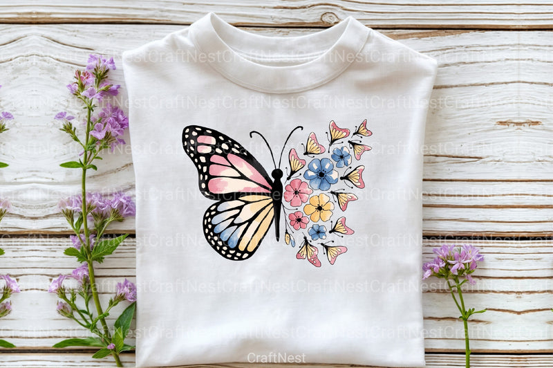 Cute Butterfly Clipart Bundle 79 - CraftNest - Digital Crafting and Art