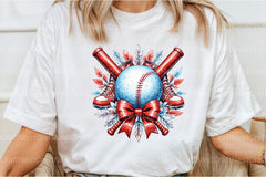 Baseball Clipart Bundle with Black Bow - CraftNest - Digital Crafting and Art