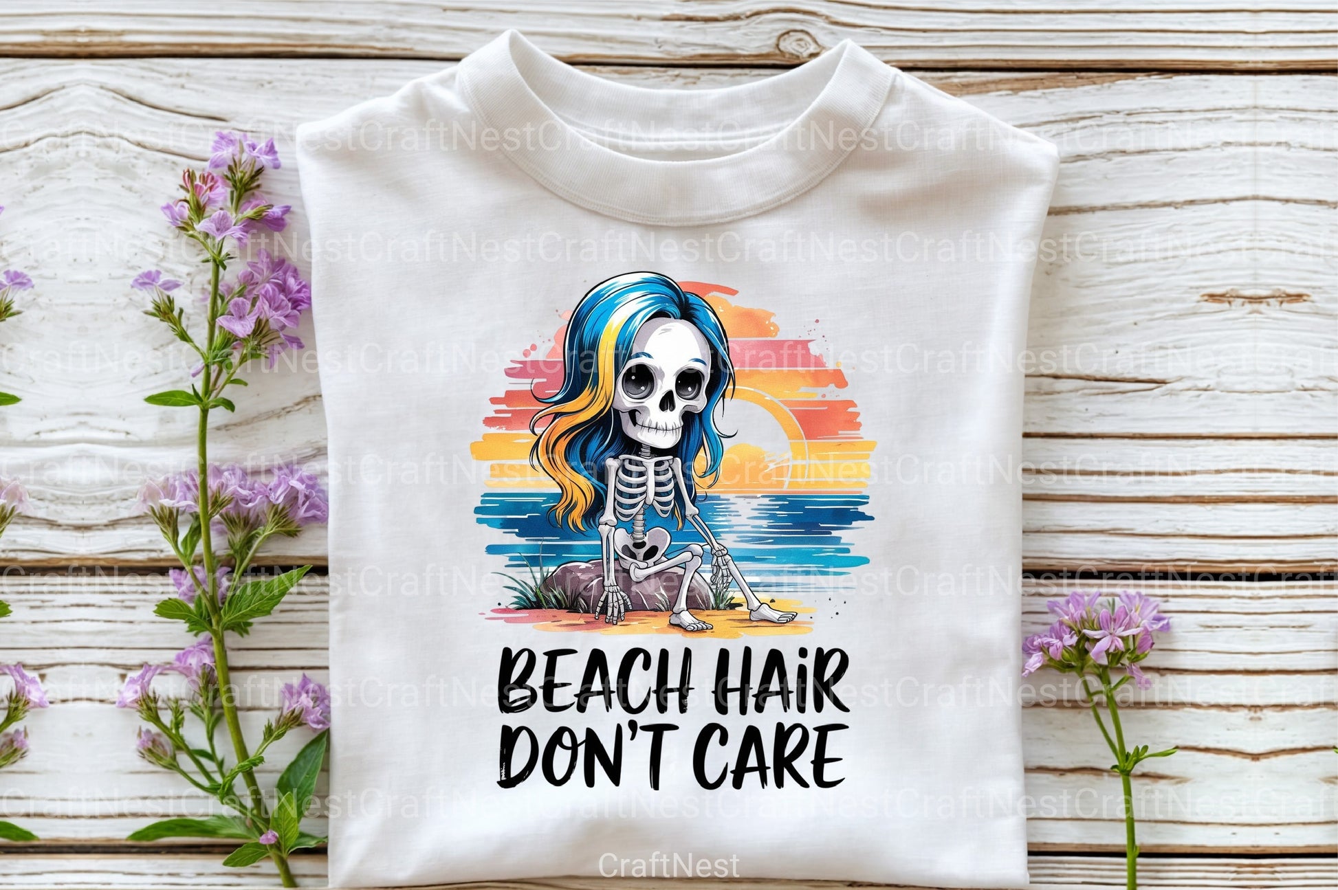 Beach Hair Don't Care Clipart Bundle 3 - CraftNest - Digital Crafting and Art