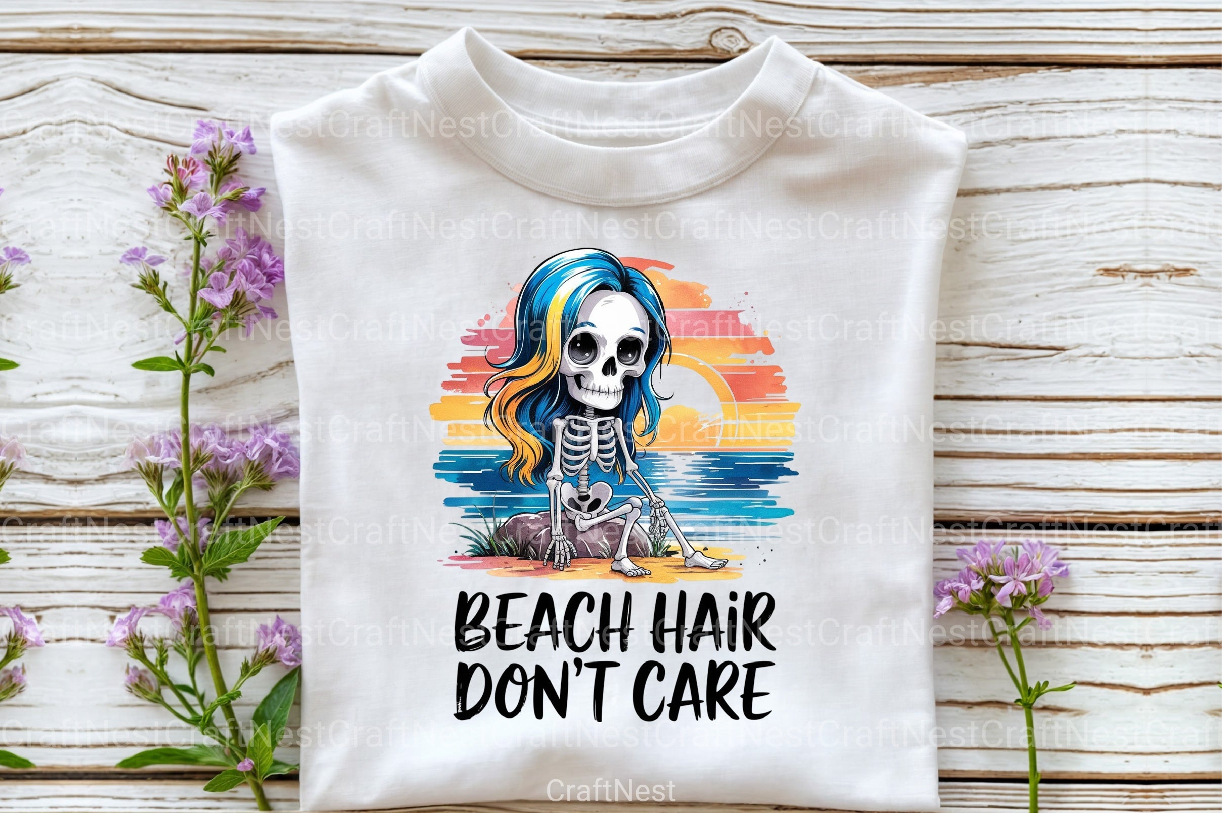 Beach Hair Don't Care Clipart Bundle 3 - CraftNest - Digital Crafting and Art